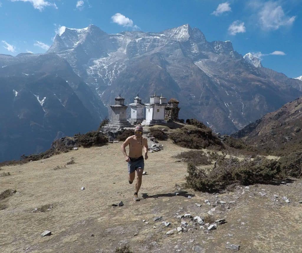 roman evarts trail running in Nepal