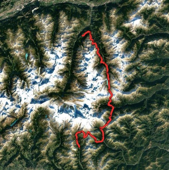 100 km trail ultra route