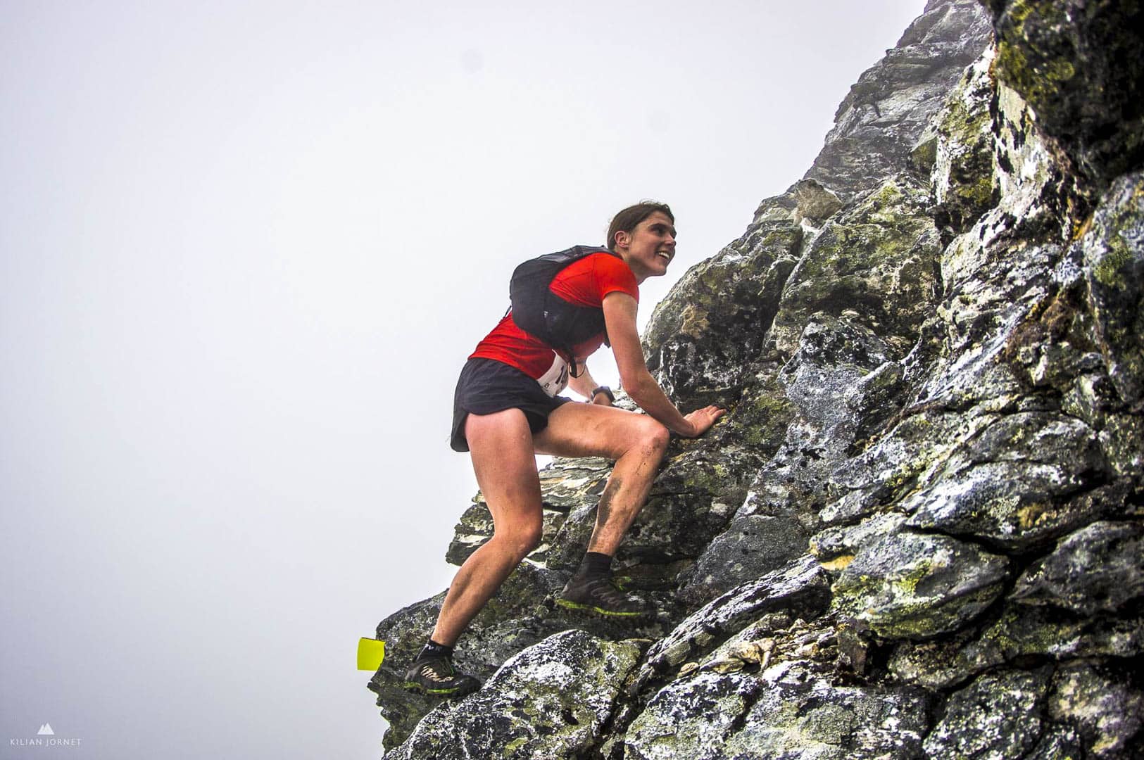 Jasmin Paris climbing at Tromso Sky Race