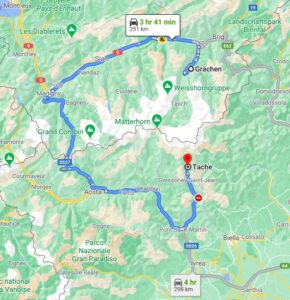 grachen gressoney la trinite map