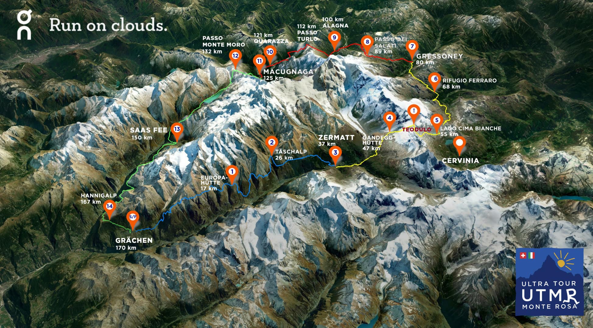 tour monte rosa mappa